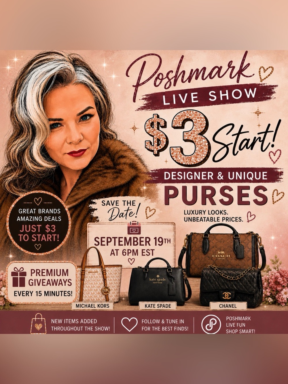 $3 Start Chanel and Designer Bags- Premium Giveaways! - Picture 1 of 1